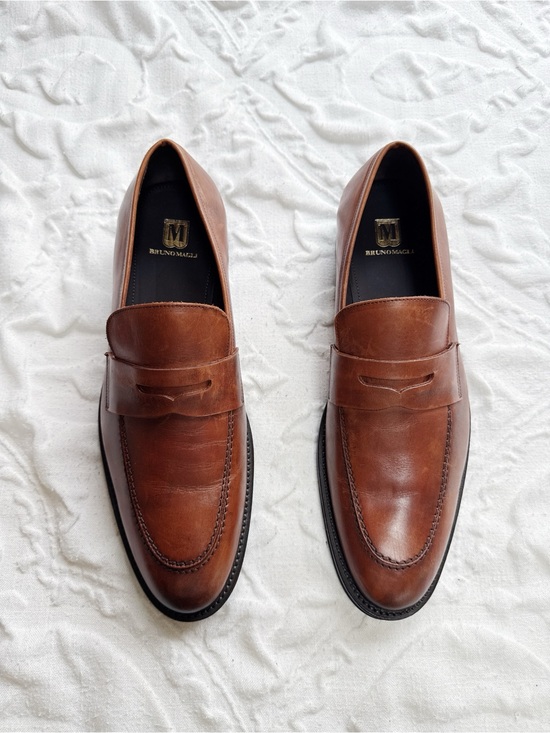 Bruno Magli Italian Men\'s Leather Loafers in Cognac Size 10.5 Alessandro Cognac – Bruno Magli main image 2